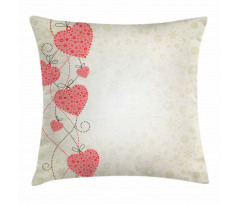 Abstract Motif Hearts Pillow Cover