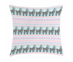 Patterned Alpaca Pillow Cover