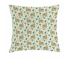 Flora and Fauna Motifs Pillow Cover