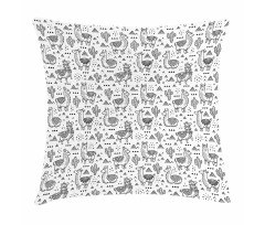 Doodle Alpaca Design Pillow Cover