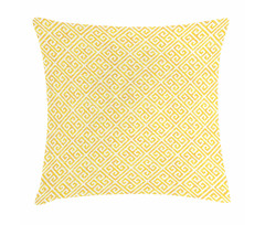 Yellow and White Maze Pillow Cover