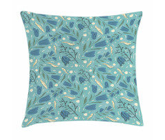 Aquarelle Floral Motif Pillow Cover