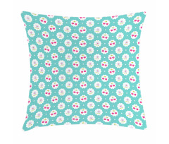 Cherry and Flowers Pillow Cover
