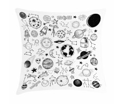 Planets Asteroids Cosmos Pillow Cover