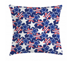 Patriotic American Star Pillow Cover