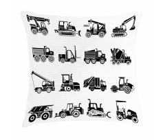 Heavy Machinery Mining Pillow Cover