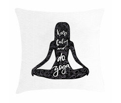 Do Yoga Words Girl Pillow Cover