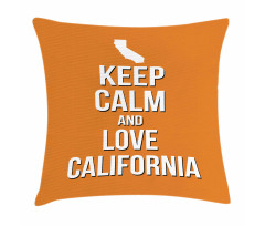 Love California Map Pillow Cover