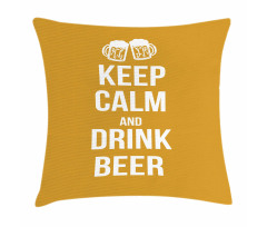 Drink Beer Retro Pub Pillow Cover