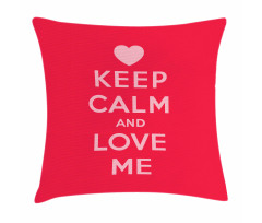 Love Me Romantic Text Pillow Cover