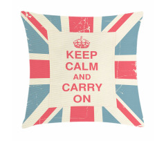 Carry on British Flag Pillow Cover