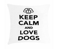 Words for Dog Lovers Pillow Cover