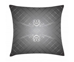 Checkered Pattern Scroll Pillow Cover