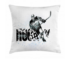 Grunge Player Sketch Pillow Cover