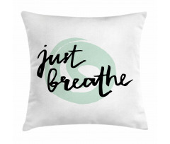 Modern Brush Words Pillow Cover