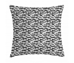 Retro Chopper Design Pillow Cover