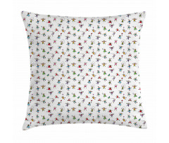 Kids Playing in Field Pillow Cover