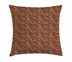 Doodle Swirls Floral Pillow Cover