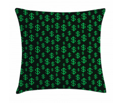 Pixel Art Dollar Pattern Pillow Cover
