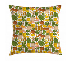 Colorful Pound Signs Pillow Cover
