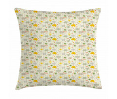Vintage Flower Leafs Pillow Cover