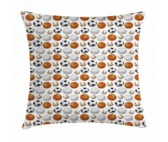 Football and Basketball Pillow Cover