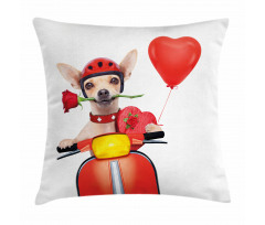 Romantic Chihuahua Pillow Cover