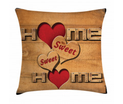 Hearts Words Pillow Cover
