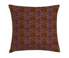 Wave Doodle Spirals Pillow Cover