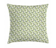 Abstract Floral Polka Dot Pillow Cover