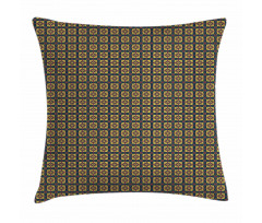 Checkered Floral Pillow Cover