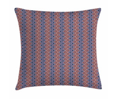 Checkered Floral Dotted Pillow Cover