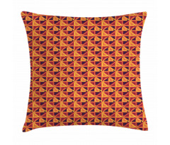 Warm Toned Triangles Pillow Cover