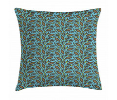 Retro Foliage Pattern Pillow Cover