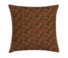 Curved Doodle Lines Pillow Cover