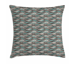 Horizontal Waves Dots Pillow Cover