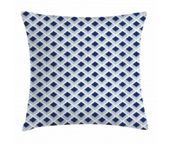 Blue Toned Ikat Modern Pillow Cover