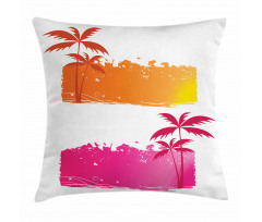 Tropical Grunge Pillow Cover