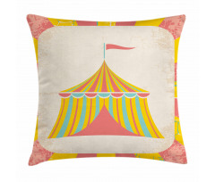 Circus Tent Grunge Pillow Cover