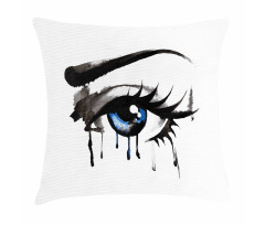 Dramatic Look of a Woman Pillow Cover