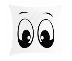 Surprised Cartoon Character Pillow Cover