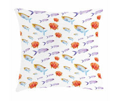 Goldfish and Mackerel Pillow Cover