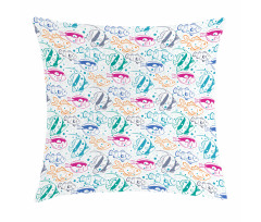 Retro Cartoon Style Pillow Cover