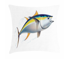 Realistic Yellowfin Tuna Pillow Cover