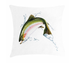 Salmon Photorealistic Art Pillow Cover