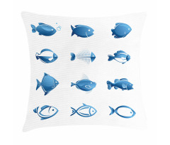Array of Fish Marine Life Pillow Cover