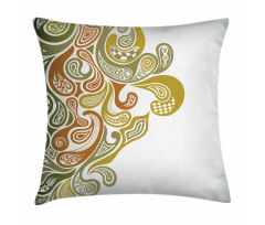Modern Scroll Leaf Pillow Cover