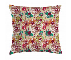 Colorful Poppies Pillow Cover