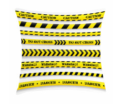 Caution Tapes Pattern Pillow Cover