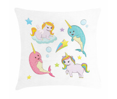 Colorful Rainbow Animal Pillow Cover